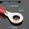 Kable Kontrol Copper and Nylon Butted Seam Ring Terminal, 22-18 AWG, Stud Size # 6, Red, 100 Pcs, 100PK RTNY-2218-6-RD - alternate 6