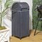 Happimess Darla 31.39-Gallon All-Weather Wicker/Metal Swing Top Hideaway Outdoor Trash Can, Navy/White HPM1202B - alternate 1