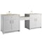 James Martin Vanities Bellshire 96" Dual Vanity Set with 24" Make-Up Counter, Bright White w/3 cm Tajnar Eclos Top 660-VMC96-BW-3TJR - alternate 4