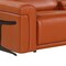 Homeroots Camel Italian Leather Modular L Shaped Seven Piece Corner Sectional With Console 534860 - alternate 8