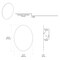 Gatco Flush Mount EZ Hanging 26.5" Frameless Oval Mirror 1800 - alternate 6