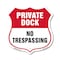 Signmission Private Dock Shield Sign No Trespassing, 18 Inch X 18 Inch, Plastic Sign SHI-P-18-434 - alternate 1