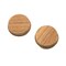 Homeroots Set of Two Brown Wood Recessed Round Drawer Pull Knobs, 2PK 476578 - alternate 4
