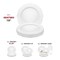 Smarty Had A Party 7.5" Solid White Round Blossom Disposable Plastic Appetizer/Salad Plates (120 Plates), 120PK 4847WH-CASE - alternate 9