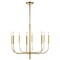 Jonathan Y Amoros 27.25" 8-Light Modern Mid-Century Iron LED Chandelier, Gold Painting JYL7900B - alternate 1