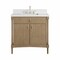 James Martin Vanities Kinnsden 36" Single Vanity, Weathered Oak w/ 3 CM White Zeus Silestone Top D680-V36-WTO-3WZ - alternate 7