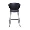 Homeroots Set of Two 30" Black Heavy Duty Plastic and Metal Low Back Bar Height Bar Chairs, 2PK 555094 - alternate 5