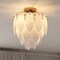 Vaxcel Burbank 4-Light Gold Brass Waterfall Semi Flush Mount Ceiling Fixture Leaf Glass C0334 - alternate 5