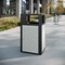 Flash Furniture Brooks 31.4G Steel Trash Can w/Locking Access Door and Removable Inner Fiberglass Bin, Black/Silver UB-OTB-67W-BLK-SLV-GG - alternate 6