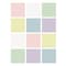 Flipside 3" x 3" Pastel Assorted Dry Erase Stickables w/ Dry Erase Marker - 4 Packs of 12 Sheets 96633 - alternate 1