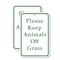 Signmission Please Keep Animals Off Grass, 12'' X 18'' 2 Signs, Heavy Gauge Aluminum, 2PK A-1218-2PACK-2580 - alternate 1