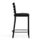 Flash Furniture HERCULES Black Ladder Back Metal Restaurant Counter Stool - Black Vinyl Seat, 2PK 2-XU-DG697BLAD-24-BLKV-GG - alternate 9