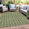Homeroots 10' X 14' Olive Green And Ivory Striped Washable Indoor Outdoor Area Rug 595888 - alternate 6