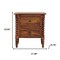 Homeroots 24" Brown Solid Wood Two Drawer Nightstand 701711 - alternate 8