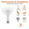 Euri Lighting BR40 LED Flood Bulb, 11W, 1000 lm, 75W Eq., 3000K, E26, Dimmable, CEC/JA8, UL EB40-11W5000cec - alternate 5