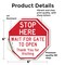 Signmission Stop Here Wait for Gate to Open Tha, 6 inch X 6 inch, Vinyl Decal, 2PK OC-D-2PACK-6-288 - alternate 2