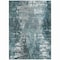 Homeroots 3' X 5' Teal Blue Gray And Charcoal Abstract Washable Indoor Outdoor Area Rug 582926 - alternate 8
