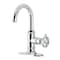 Kingston Brass One-Handle Single-Hole Bathroom Faucet with Deck Plate and Push Pop-Up Drain, Polished Chrome KSD2211RNK - alternate 1