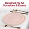 Smarty Had A Party 10 Pink Flat Round Disposable Plastic Dinner Plates 120 Plates, 120PK 830-P-CASE - alternate 8