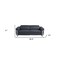Homeroots 83" Dark Gray Italian Leather USB Reclining Sofa With Silver Legs 482206 - alternate 4