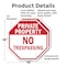 Signmission Private Property No Trespassing, 18 inch X 18 inch, Plastic Sign, 2PK OC-P-2PACK-18-161 - alternate 6