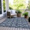 Homeroots 3' X 5' Navy Blue And Ivory Floral Washable Indoor Outdoor Area Rug 595973 - alternate 8