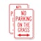 Signmission No Parking on the Grass With Bidirectional Arrow, 18'' X 24'' 2 Signs, Heavy Gauge Aluminum, 2PK A-1824-2PACK-23689 - alternate 1