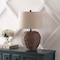 Jonathan Y Alaro 24.5" Farmhouse Coastal Water Hyacinth Basket LED Table Lamp, Dark Brown JYL6501B - alternate 5