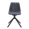 Leisuremod Markley Modern Leather Swival Dining Chair With Metal Legs in Black MSCBL-18-BL - alternate 6