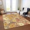 Homeroots 10' X 14' Orange Peach And Salmon Floral Washable Indoor Outdoor Area Rug 611209 - alternate 8