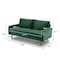 Homeroots Green Contemporary Velvet Sofa with Side Pockets 473445 - alternate 3