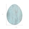 Homeroots 24" X 18" Turquoise Reclaimed Wood Egg Shaped Wall Decor 384896 - alternate 5