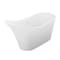Anzzi Tuasavi 5.6 ft. Solid Surface Freestanding Bathtub in Matte White FT-AZ8418 - alternate 1