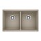 Blanco Precis SILGRANIT 29in 50/50 Double Bowl Undermount Kitchen Sink - Truffle 517678 - alternate 1