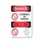Signmission OSHA Danger Sign, Flammable No Smoking Bilingual, 18in X 12in Rigid Plastic, OS-DS-P-1218-VK-1824 OS-DS-P-1218-VK-1824 - alternate 1