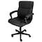 Elama Mid Back Rolling Adjustable  Faux Leather Office Chair in Black ELM-F-018 - alternate 1