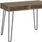 Homeroots 40" Taupe and Black Wood and Metal Hairpin Computer Desk 489978 - alternate 3