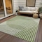 Homeroots 3' X 5' Green And Ivory Geometric Washable Indoor Outdoor Area Rug 597625 - alternate 9