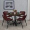 Regency Round Kobe Breakroom Table W/ 4 M Stack Chairs, 36 in W, 36 in L, Neo Walnut TKB36RNDNW47BY - alternate 7