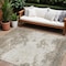 Homeroots 9' X 12' Taupe And Beige Abstract Washable Indoor Outdoor Area Rug 599530 - alternate 1