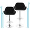 Elama 2 Piece Adjustable Velvet Bar Stools in Black with Chrome Base ELM-221E-BLK - alternate 8