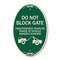 Signmission Do Not Block Gate Unauthorized Vehicles Towed, 12 In X 18 In Architectural, Heavy Gauge Aluminum A-OV-G-1218-24160 - alternate 1