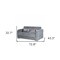 Homeroots 73" Gray Chenille Sleeper Sofa And Toss Pillows With Brown Legs 607125 - alternate 4
