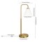 Homeroots 27" Brass Metal Arched Table Lamp With White Cone Shade 524457 - alternate 6