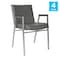 Flash Furniture HERCULES Heavy Duty Gray Vinyl Stack Chair with Arms, 4PK 4-XU-60154-GRY-VYL-GG - alternate 7