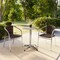 Flash Furniture Round Table Set, Aluminum, Plastic, Rattan, Stainless Steel, Grey TLH-ALUM-24RD-020CHR2-GG - alternate 13