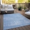 Homeroots 9' X 12' Navy Blue And Sky Blue Abstract Washable Indoor Outdoor Area Rug 588772 - alternate 5