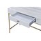 Homeroots 43" Silver and Champagne Writing Desk 319070 - alternate 3
