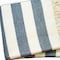 Homeroots Cream and Slate Slanted Stripe Fringed Throw Blanket 475718 - alternate 2