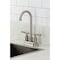 Kingston Brass Double-Handle 4" Centerset Bar Faucet, Brushed Nickel KB8498KPS - alternate 4